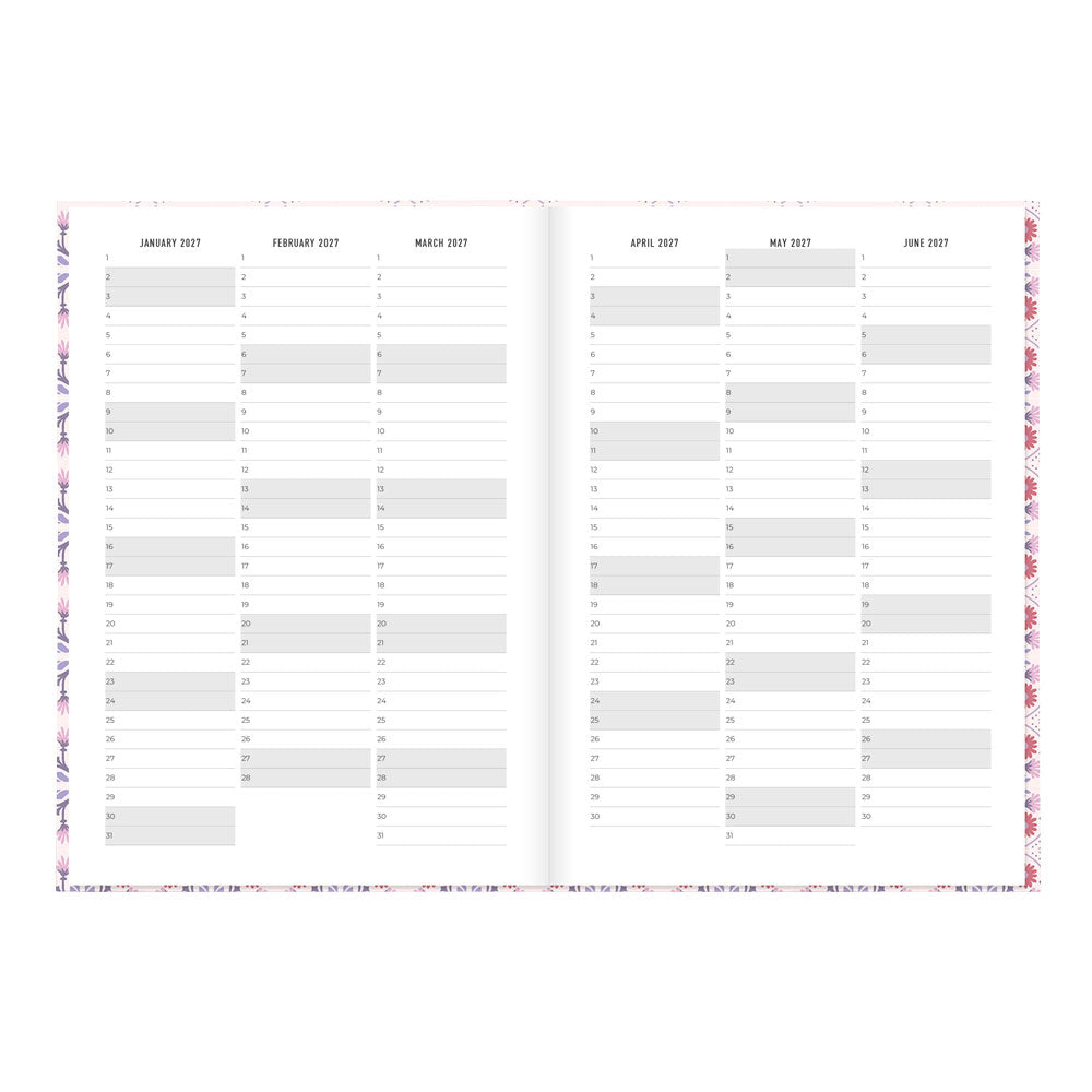 Letts A5 Weekly Planner, Morocco, 2027 Pink 27-082494 27-082494 #colour_morocco-pink