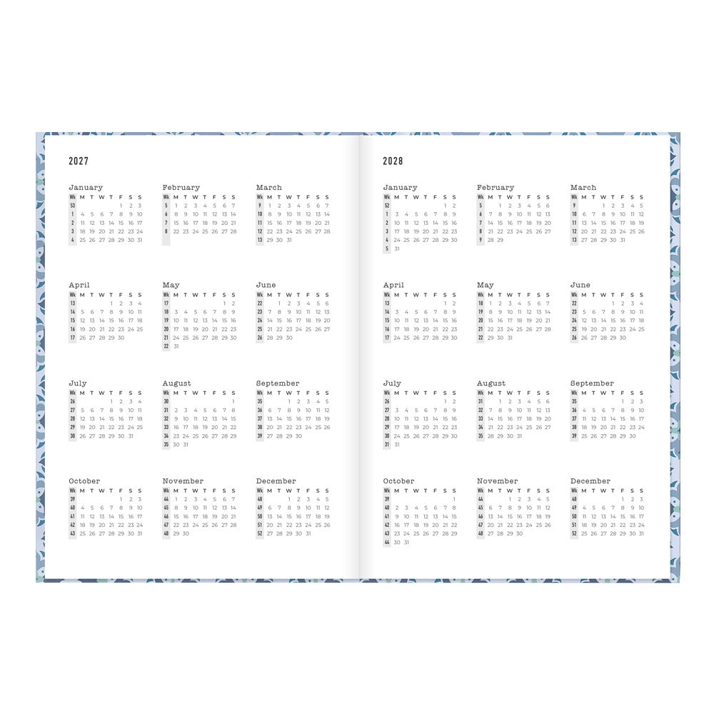 Letts A5 Weekly Planner, Morocco, 2027 Blue 27-082495 27-082495 #colour_morocco-blue