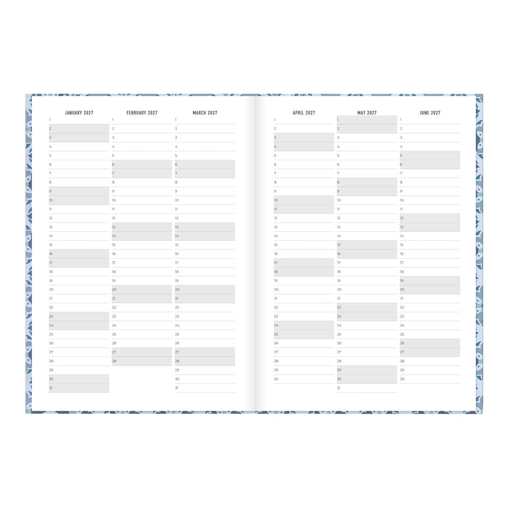 Letts A5 Weekly Planner, Morocco, 2027 Blue 27-082495 27-082495 #colour_morocco-blue