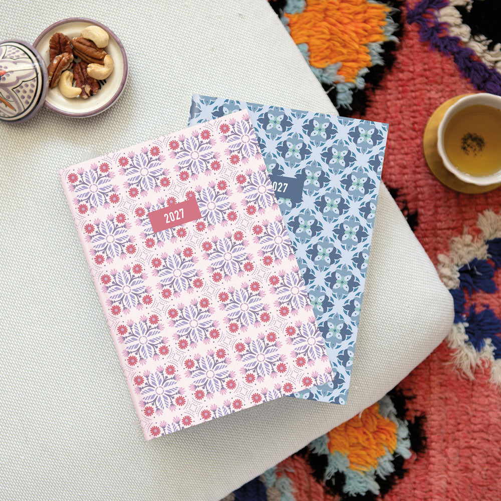 Letts A5 Weekly Planner, Morocco, 2027 Blue 27-082495 27-082495 #colour_morocco-blue