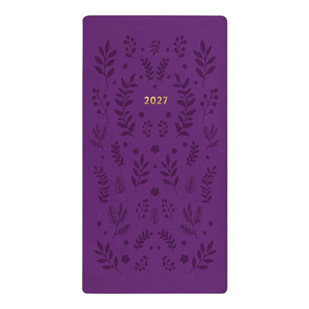 Letts Slim Weekly Planner, Woodland, 2027 Purple 27-082548 27-082548 #colour_woodland-purple