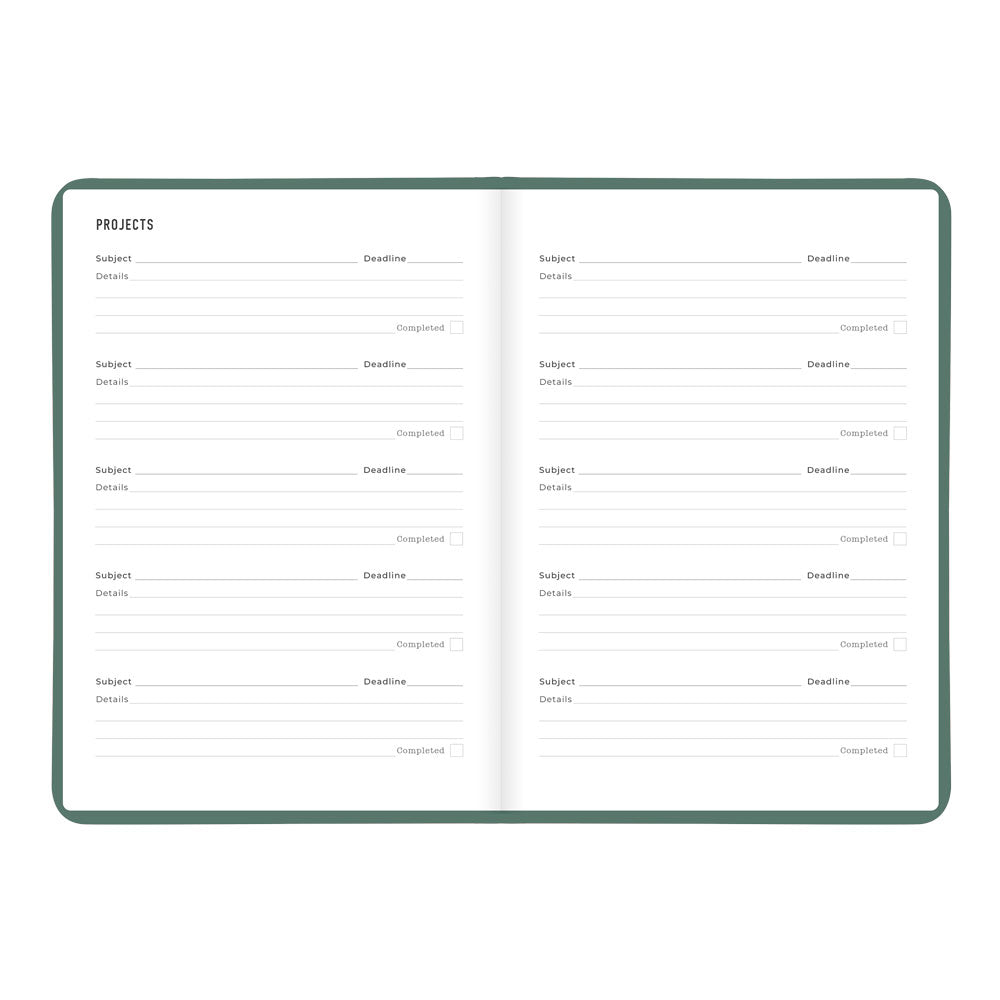 Letts A5 Weekly Planner, Conscious, 2027 Pine 27-082553 27-082553 #colour_pine