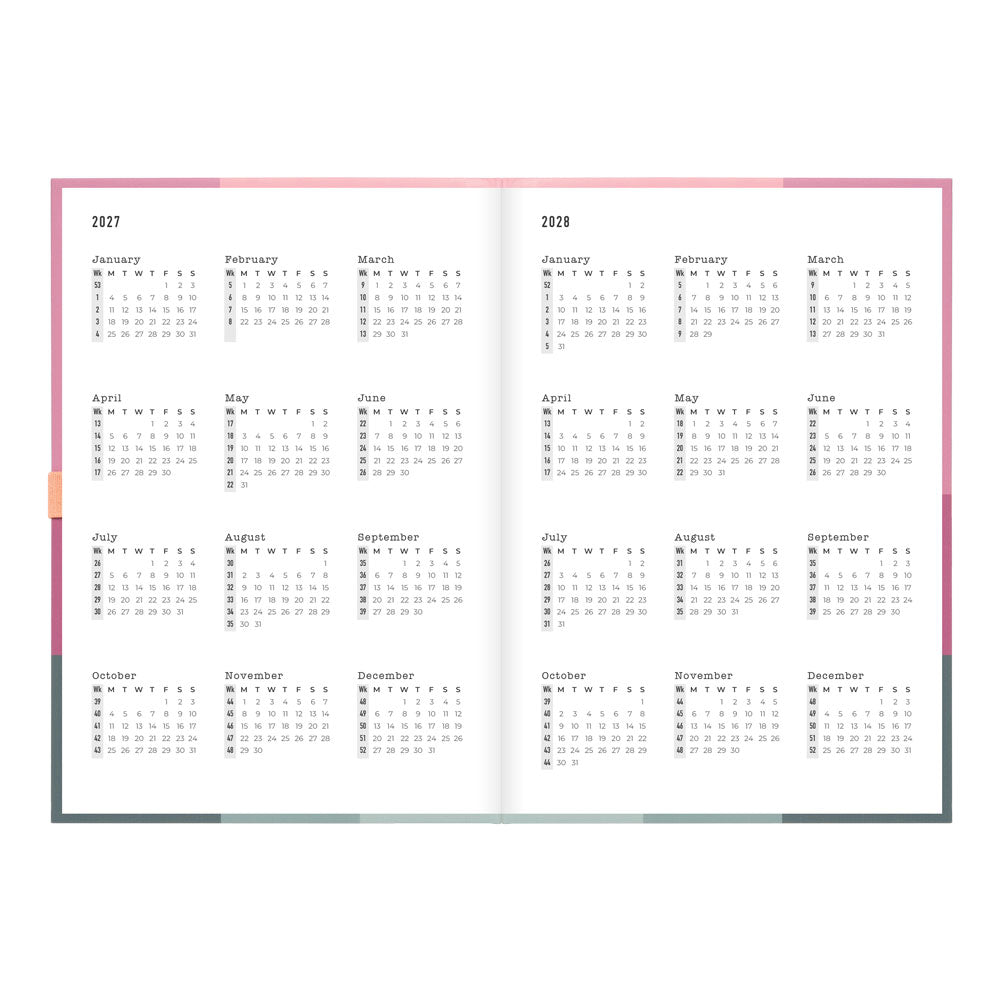 Letts A5 Weekly Planner, Gradient, 2027 Rose 27-082570 27-082570 #colour_gradient-rose