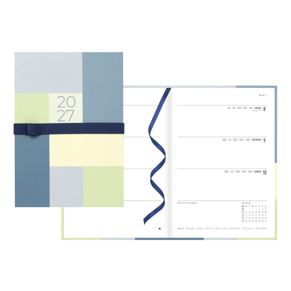 Letts A5 Weekly Planner, Gradient, 2027 Blue 27-082571 27-082571 #colour_gradient-blue