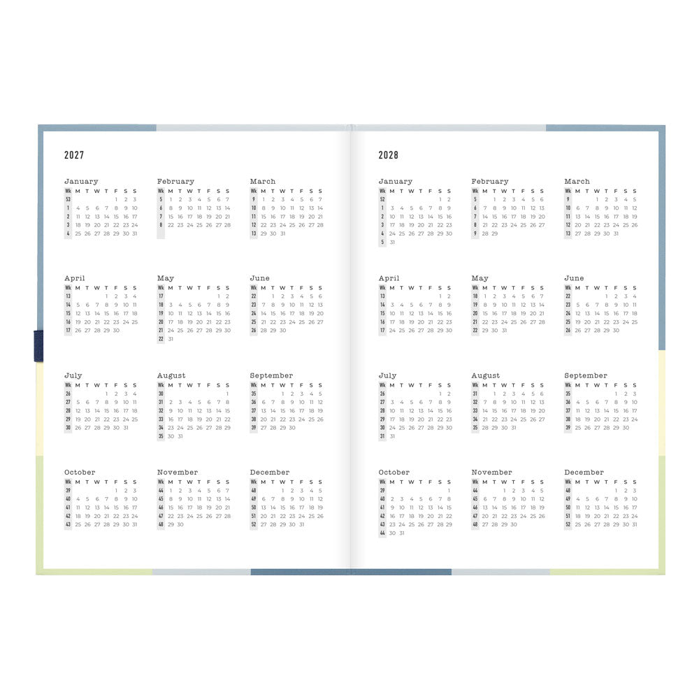 Letts A5 Weekly Planner, Gradient, 2027 Blue 27-082571 27-082571 #colour_gradient-blue