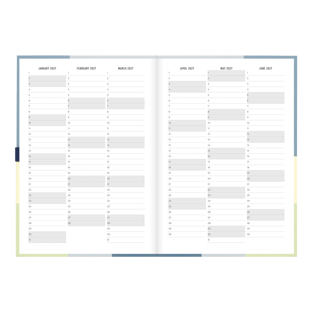 Letts A5 Weekly Planner, Gradient, 2027 Blue 27-082571 27-082571 #colour_gradient-blue