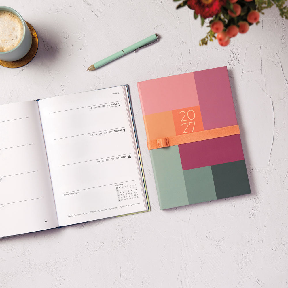 Letts A5 Weekly Planner, Gradient, 2027 Blue 27-082571 27-082571 #colour_gradient-blue