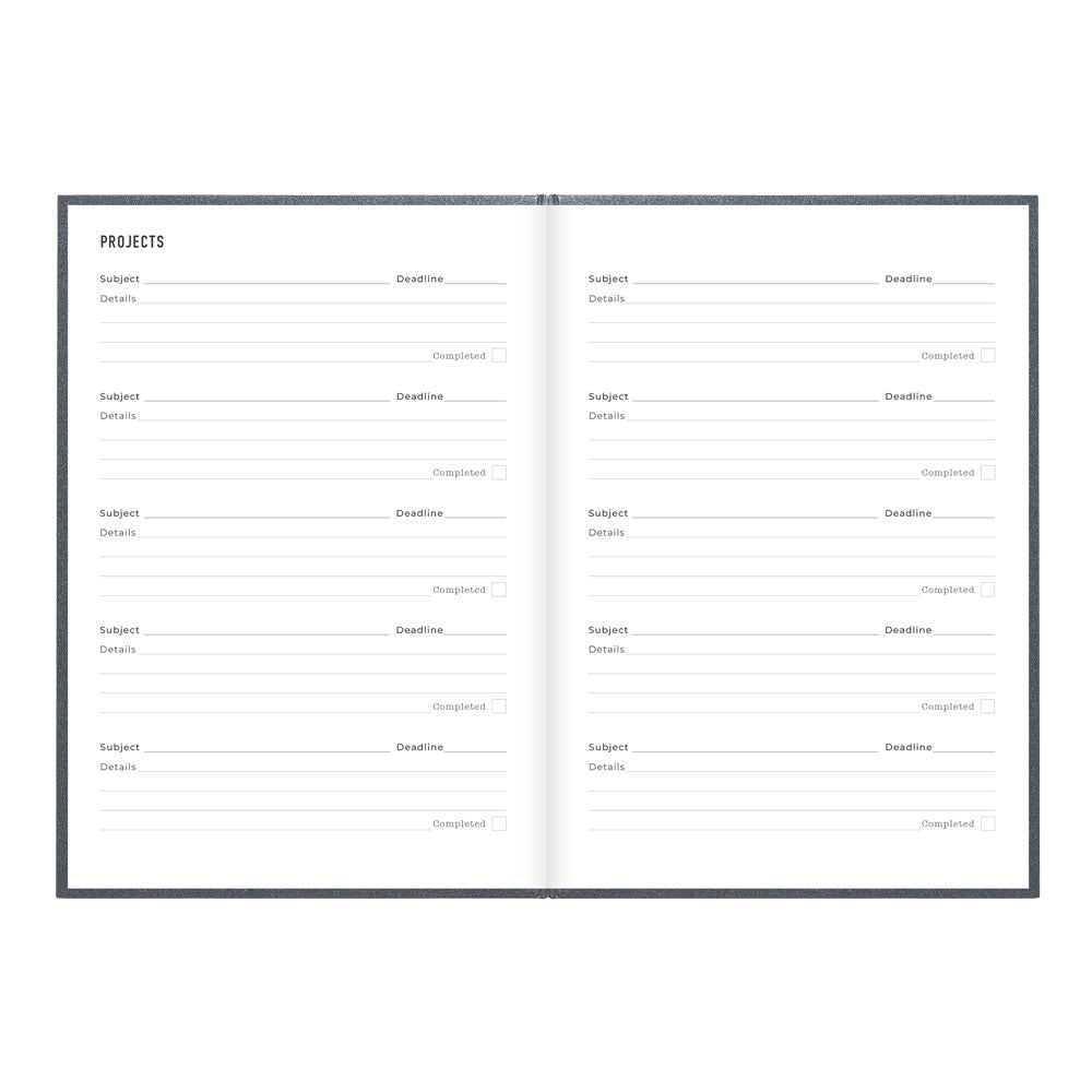 Letts A5 Weekly Planner, Titanium, 2027 Charcoal 27-082582 27-082582 #colour_charcoal