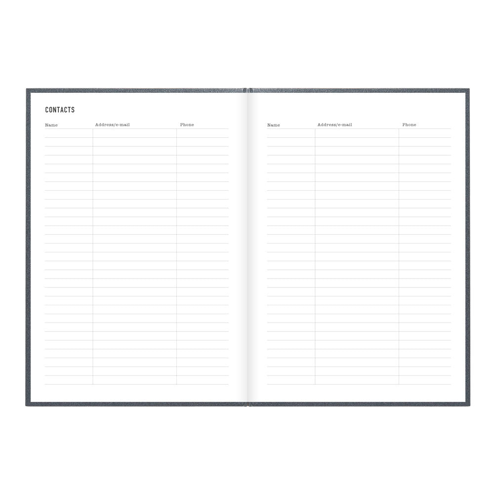 Letts A5 Weekly Planner, Titanium, 2027 Charcoal 27-082582 27-082582 #colour_charcoal