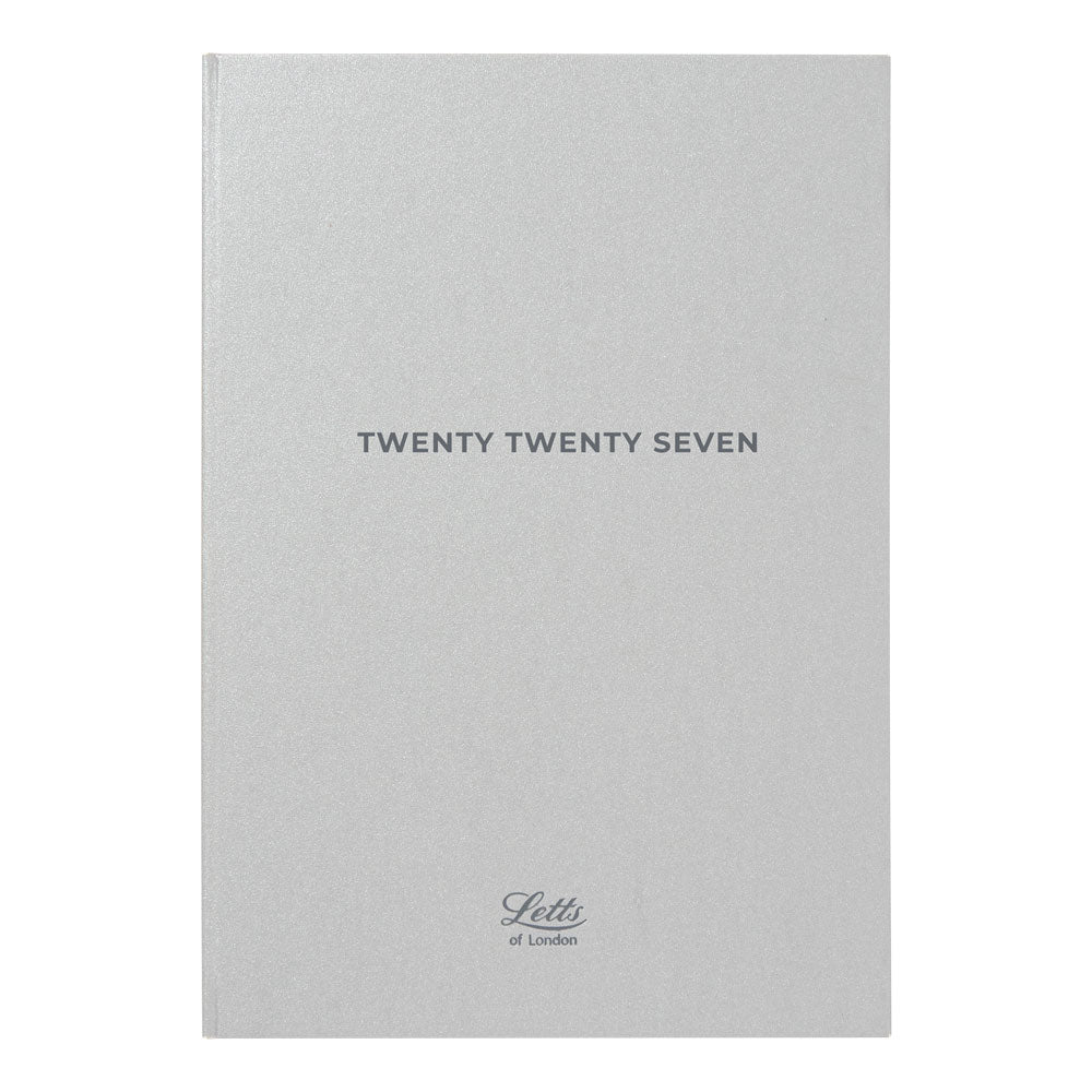 Letts A5 Weekly Planner, Titanium, 2027 Silver 27-082583 27-082583 #colour_silver