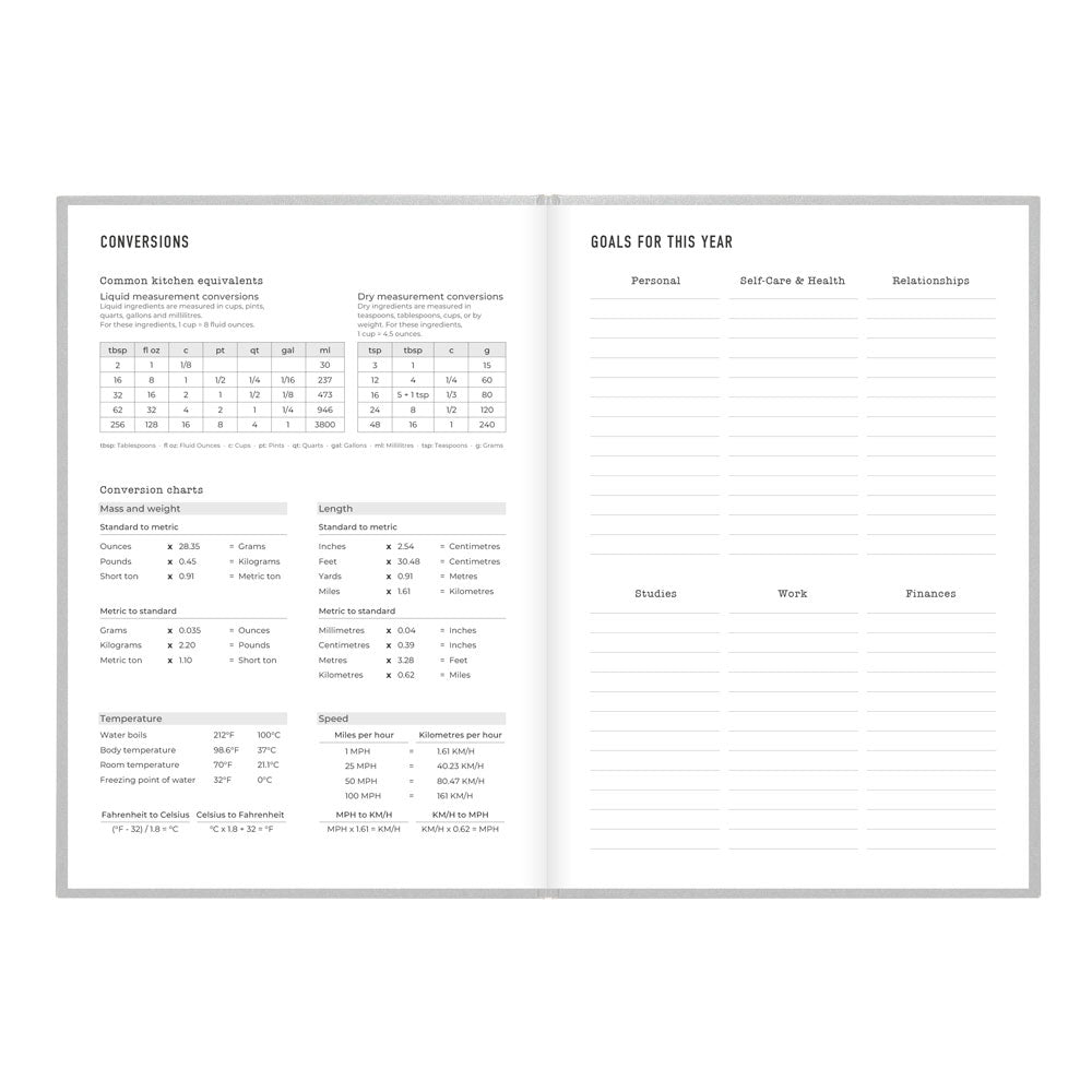 Letts A5 Weekly Planner, Titanium, 2027 Silver 27-082583 27-082583 #colour_silver