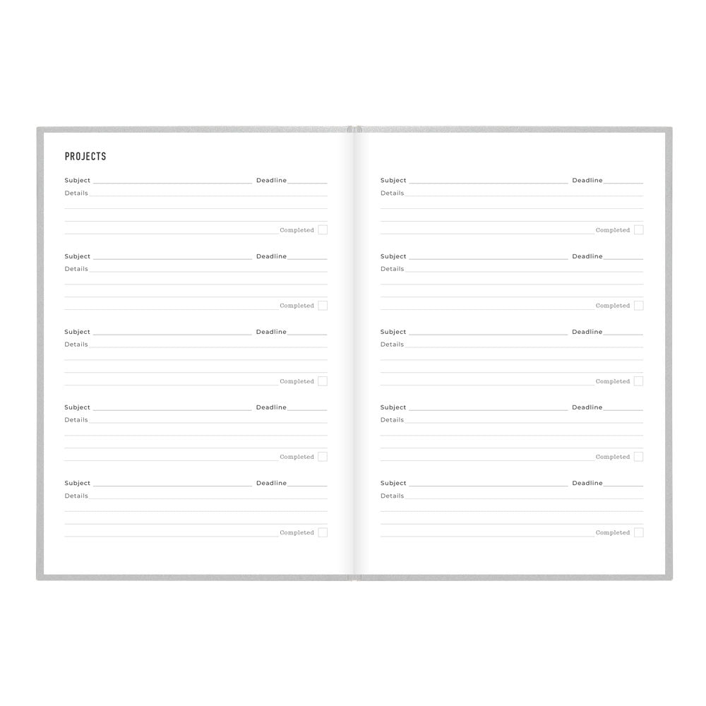 Letts A5 Weekly Planner, Titanium, 2027 Silver 27-082583 27-082583 #colour_silver