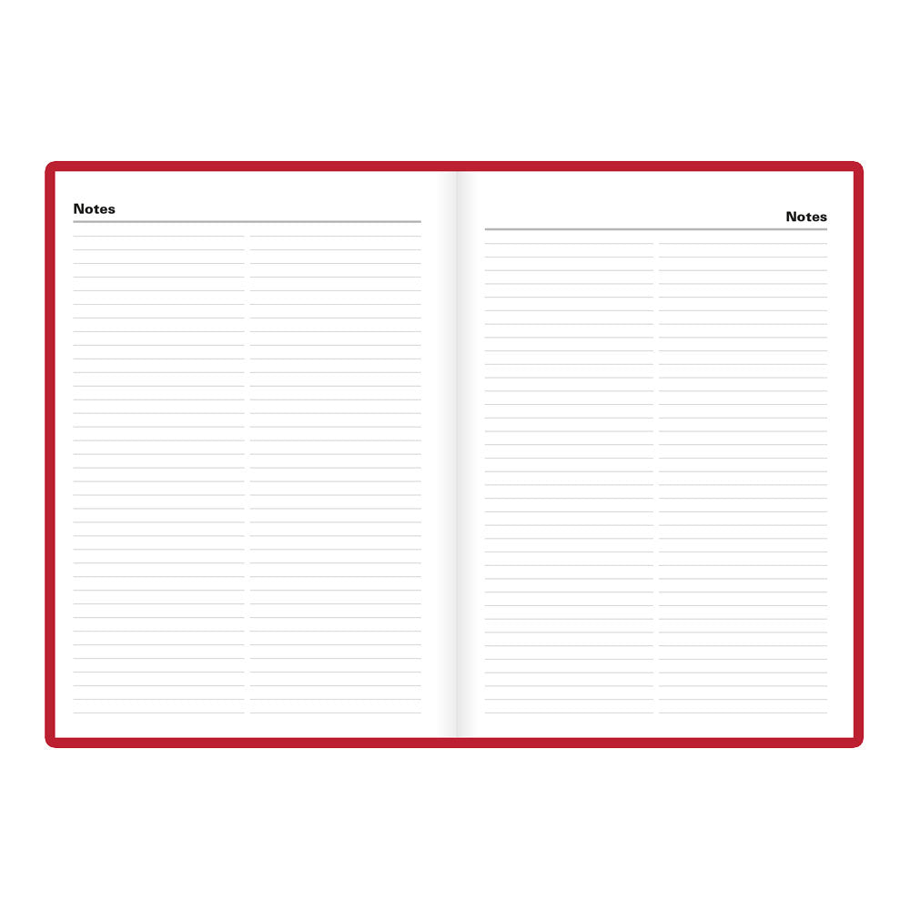 Letts A5 Daily Appointment Book, Standard, English, 2027 27-C10XBY #colour_red