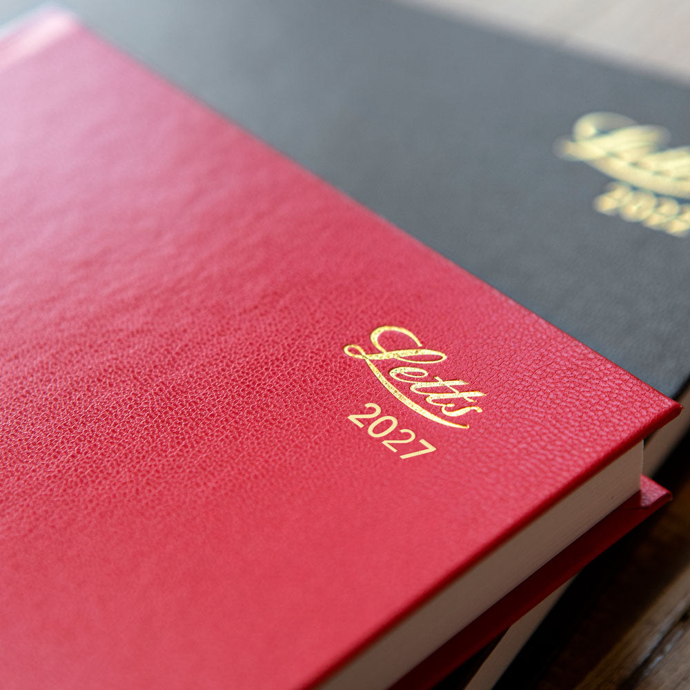 Letts A5 Daily Appointment Book, Standard, English, 2027 27-C10XBY #colour_red