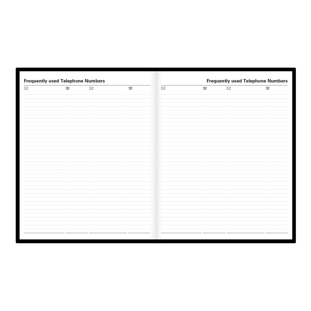 Letts Quarto Daily Planner, Standard, 2027 Black 27-C10YBK 27-C10YBK #colour_black