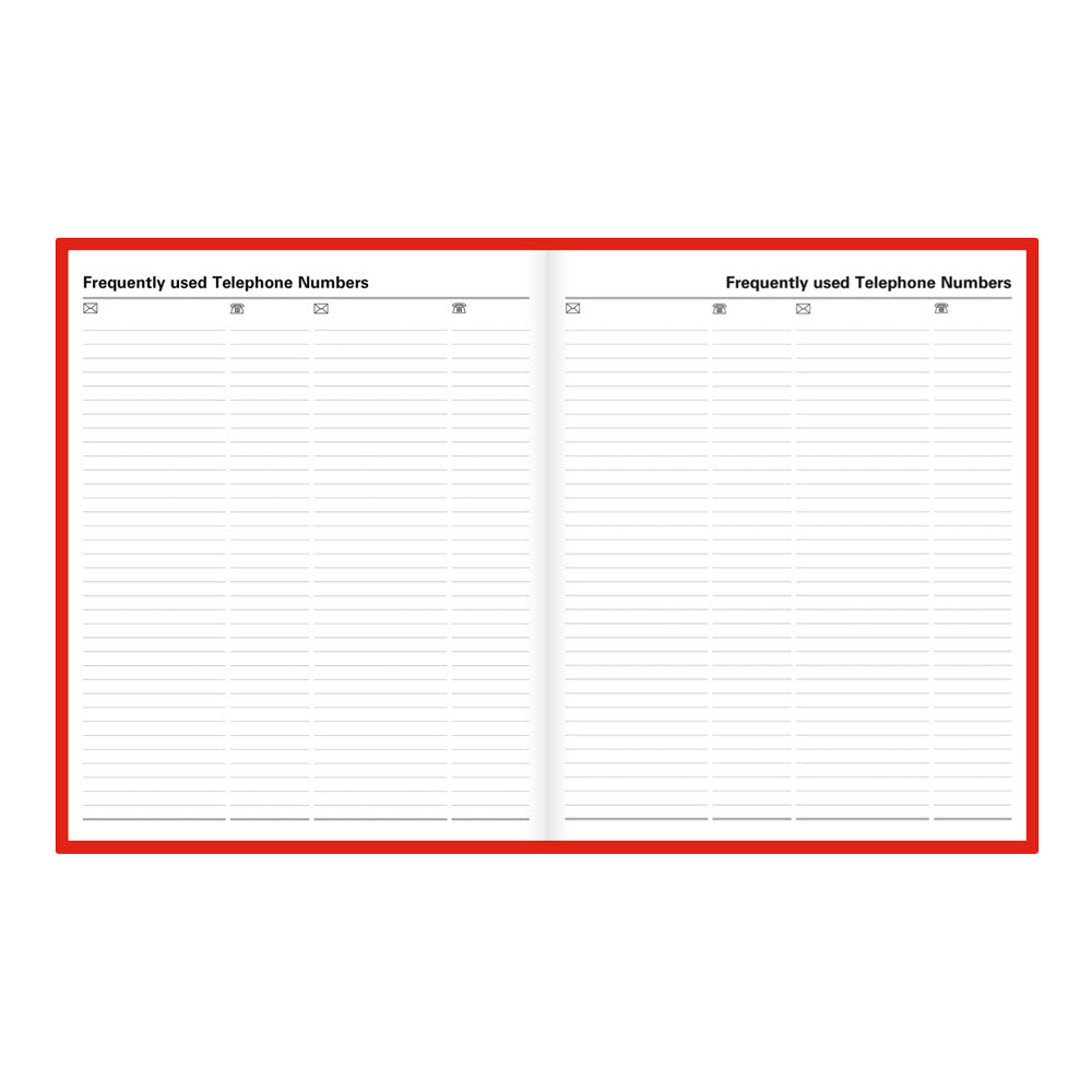 Letts Quarto Daily Planner, Standard, 2027 Red 27-C10YBY 27-C10YBY #colour_red