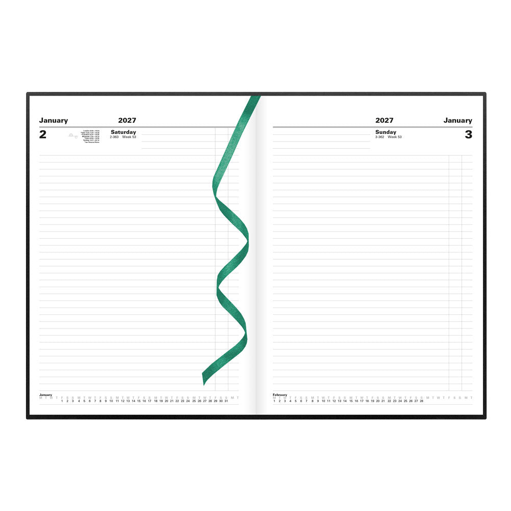 Letts A4 Daily Planner, Standard, English, 2027 27-C10ZBK #colour_black