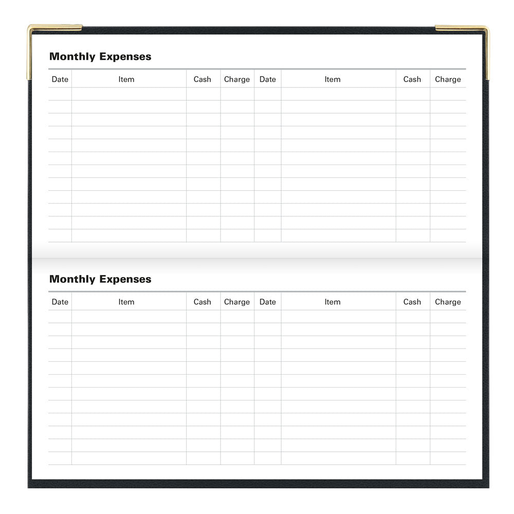 Letts Slim Monthly 13-Month Planner, Classic, English, 2027 27-C12SBK #colour_black