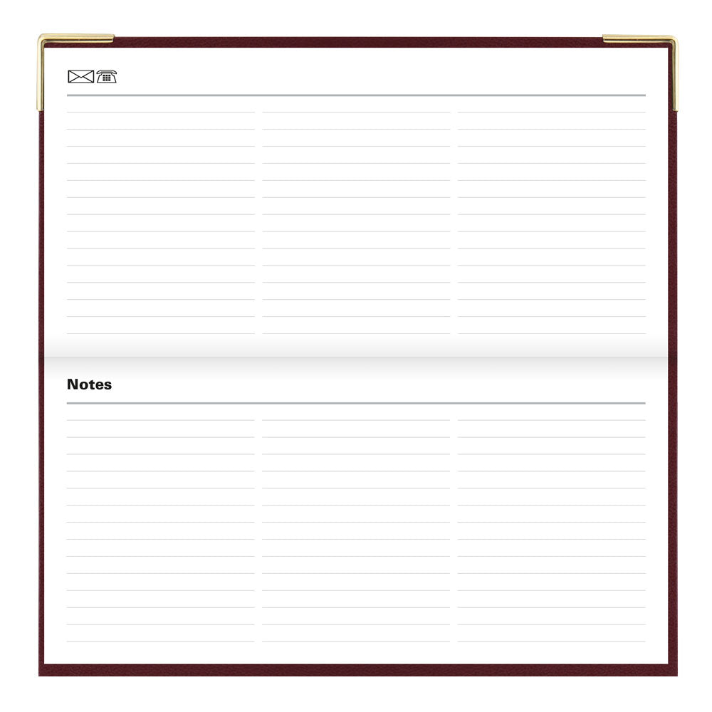 Letts Slim Monthly 13-Month Planner, Classic, English, 2027 27-C12SBY #colour_burgundy