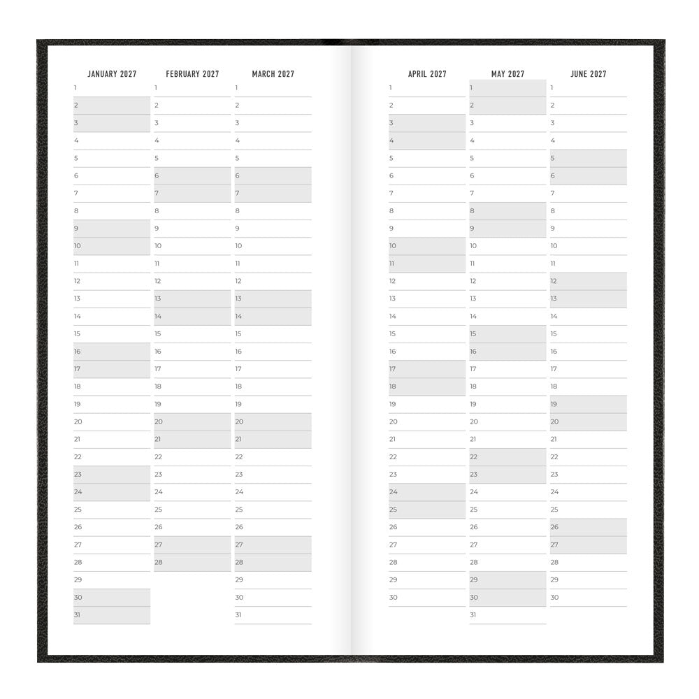 Letts Compact Weekly Planner, Principal, Multilanguage, 2027 27-C30NUBK #colour_black