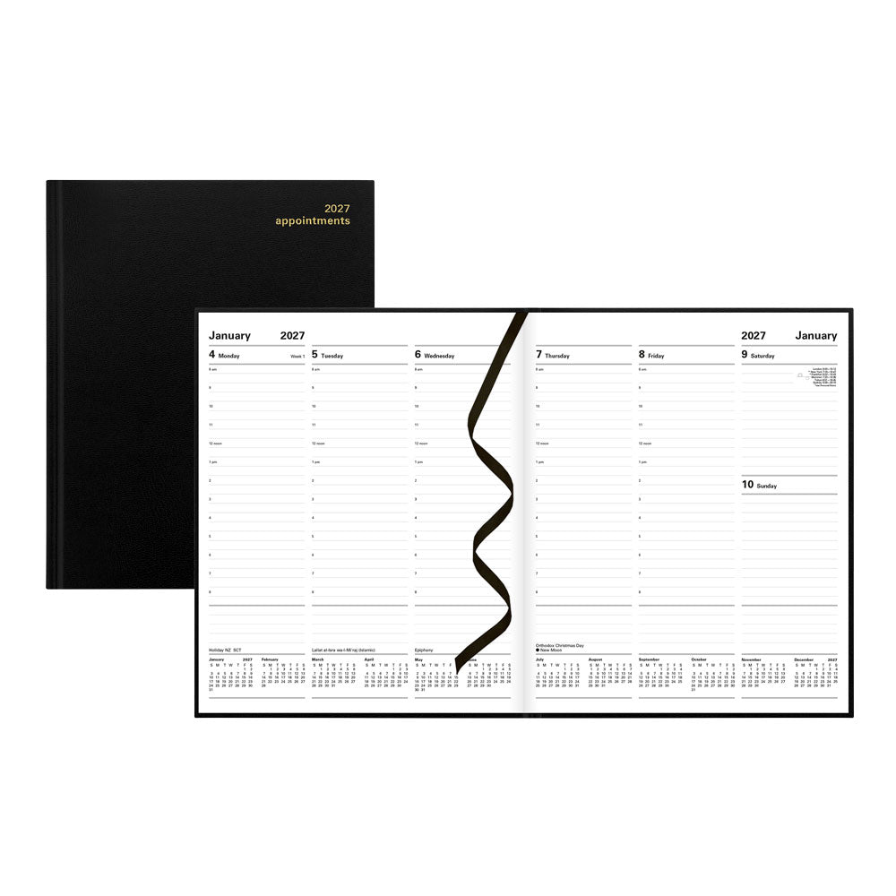 Letts Quarto Weekly Appointment Book, Principal, English, 2027 27-C30YABK #colour_black