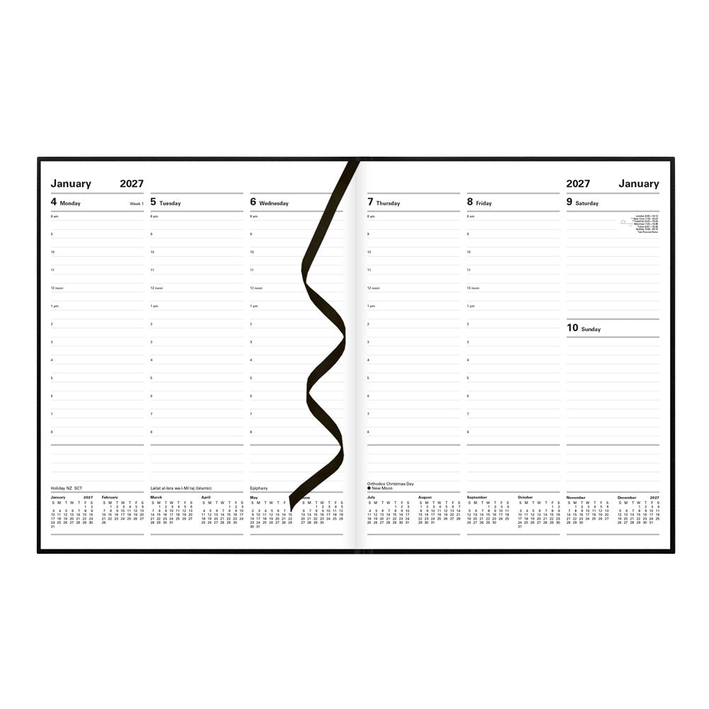 Letts Quarto Weekly Appointment Book, Principal, English, 2027 27-C30YABK #colour_black