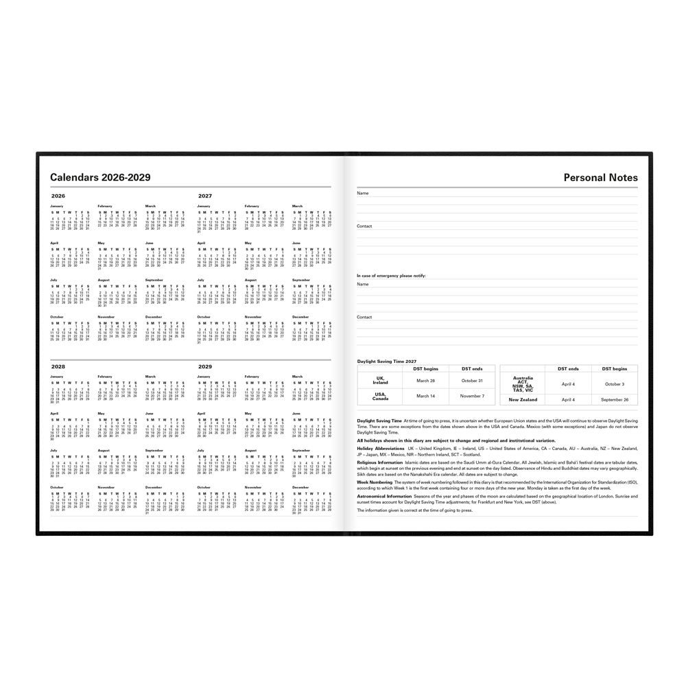 Letts Quarto Weekly Appointment Book, Principal, English, 2027 27-C30YABK #colour_black