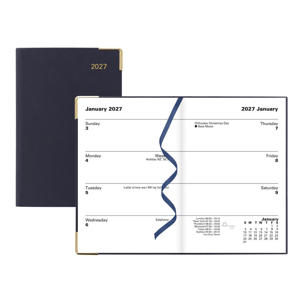 Letts Pocket Weekly Planner, Classic, English, 2027 27-C32EBE #colour_blue