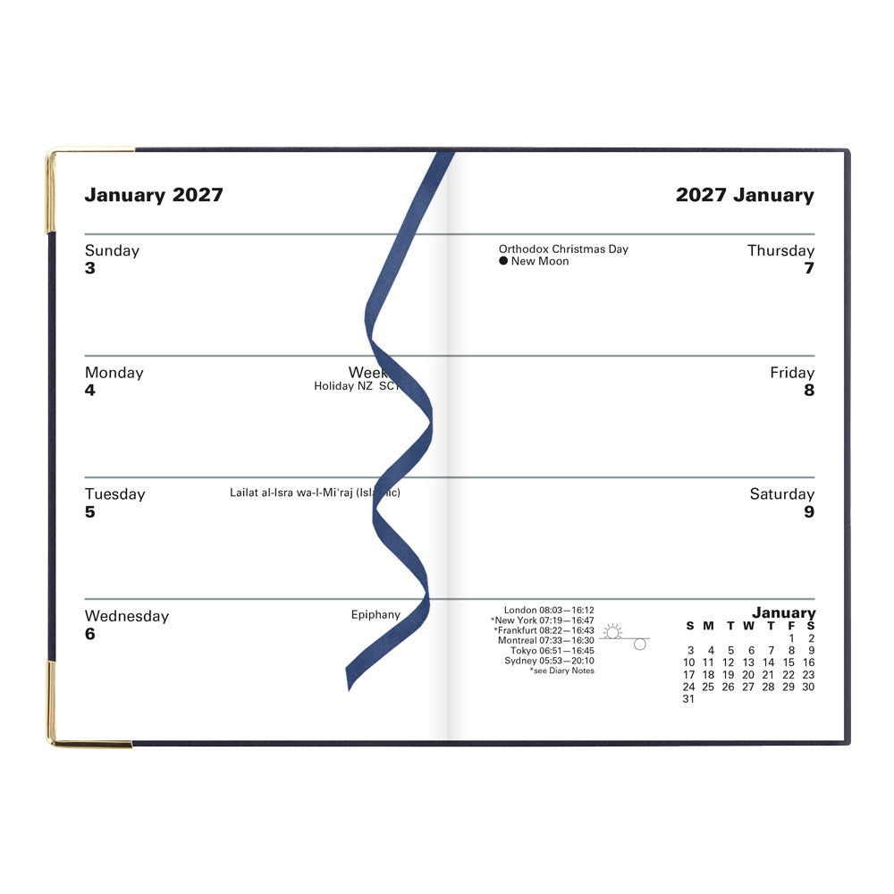 Letts Pocket Weekly Planner, Classic, English, 2027 27-C32EBE #colour_blue