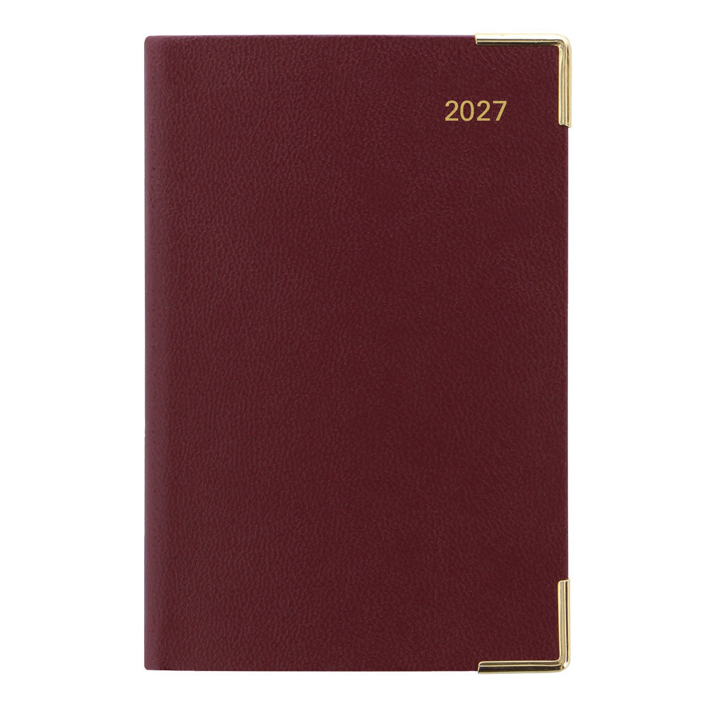 Letts Pocket Weekly Planner, Classic, English, 2027 27-C32EBY #colour_burgundy