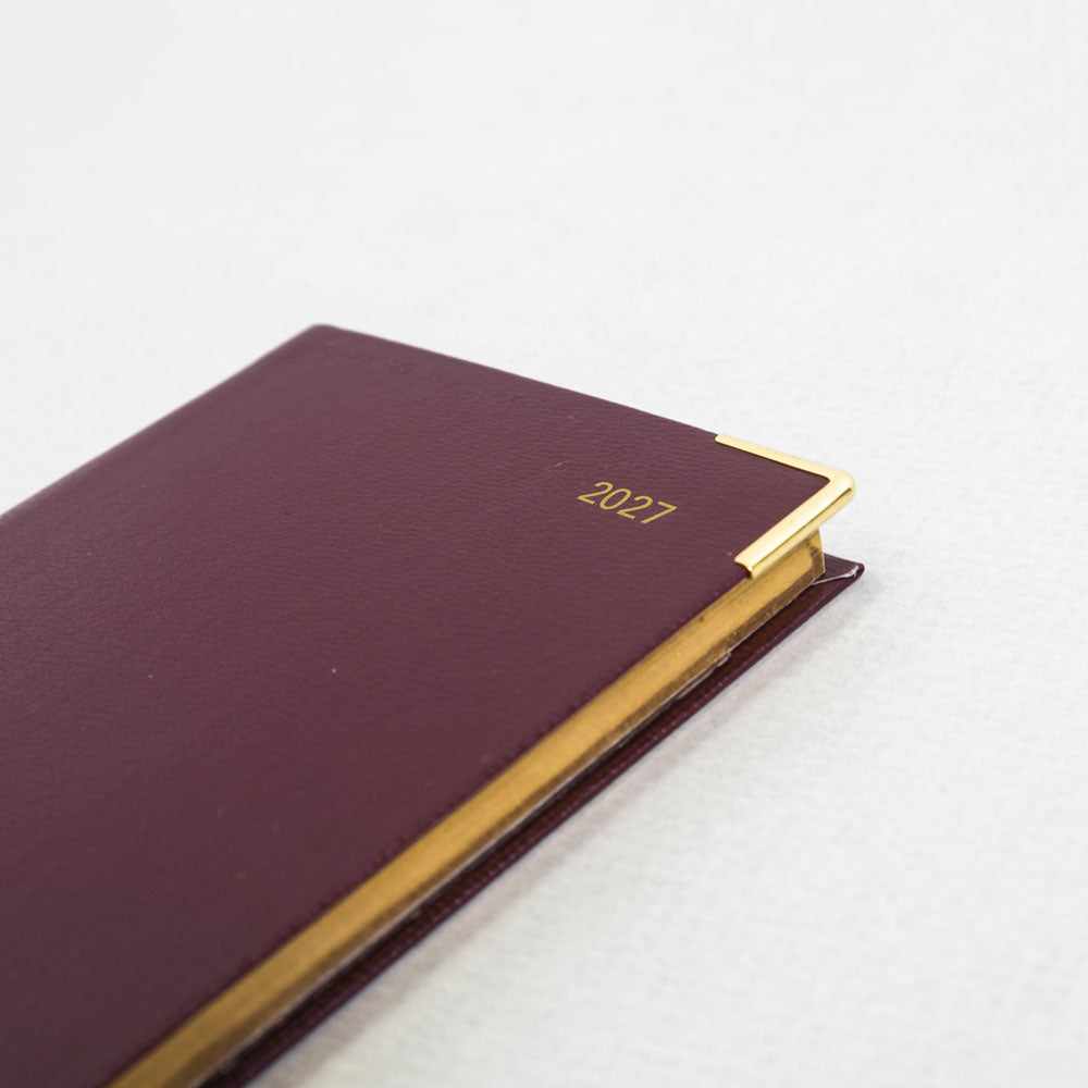 Letts Pocket Weekly Planner, Classic, English, 2027 27-C32EBY #colour_burgundy