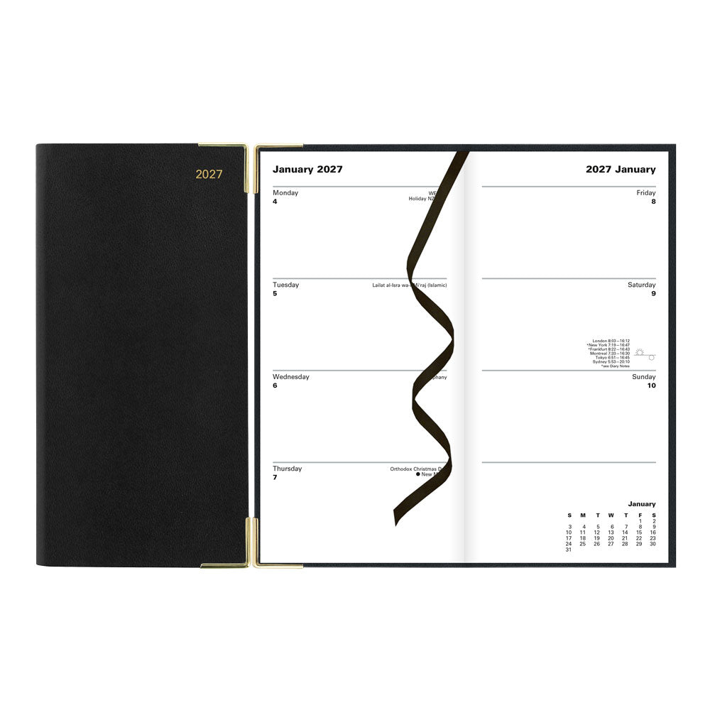 Letts Slim Weekly Planner, Classic, English, 2027 27-C32SUBK #colour_black