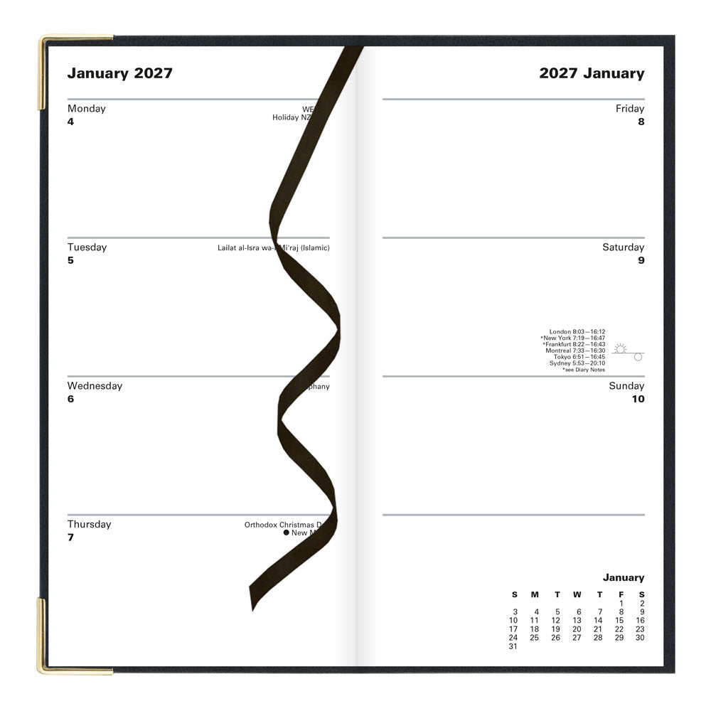 Letts Slim Weekly Planner, Classic, English, 2027 27-C32SUBK #colour_black