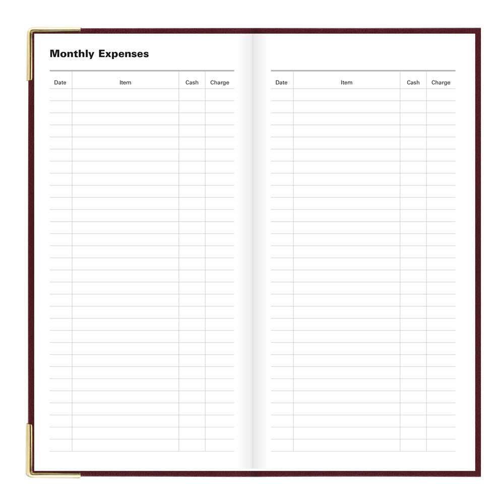 Letts Slim Weekly Planner, Classic, English, 2027 27-C32SUBY #colour_burgundy