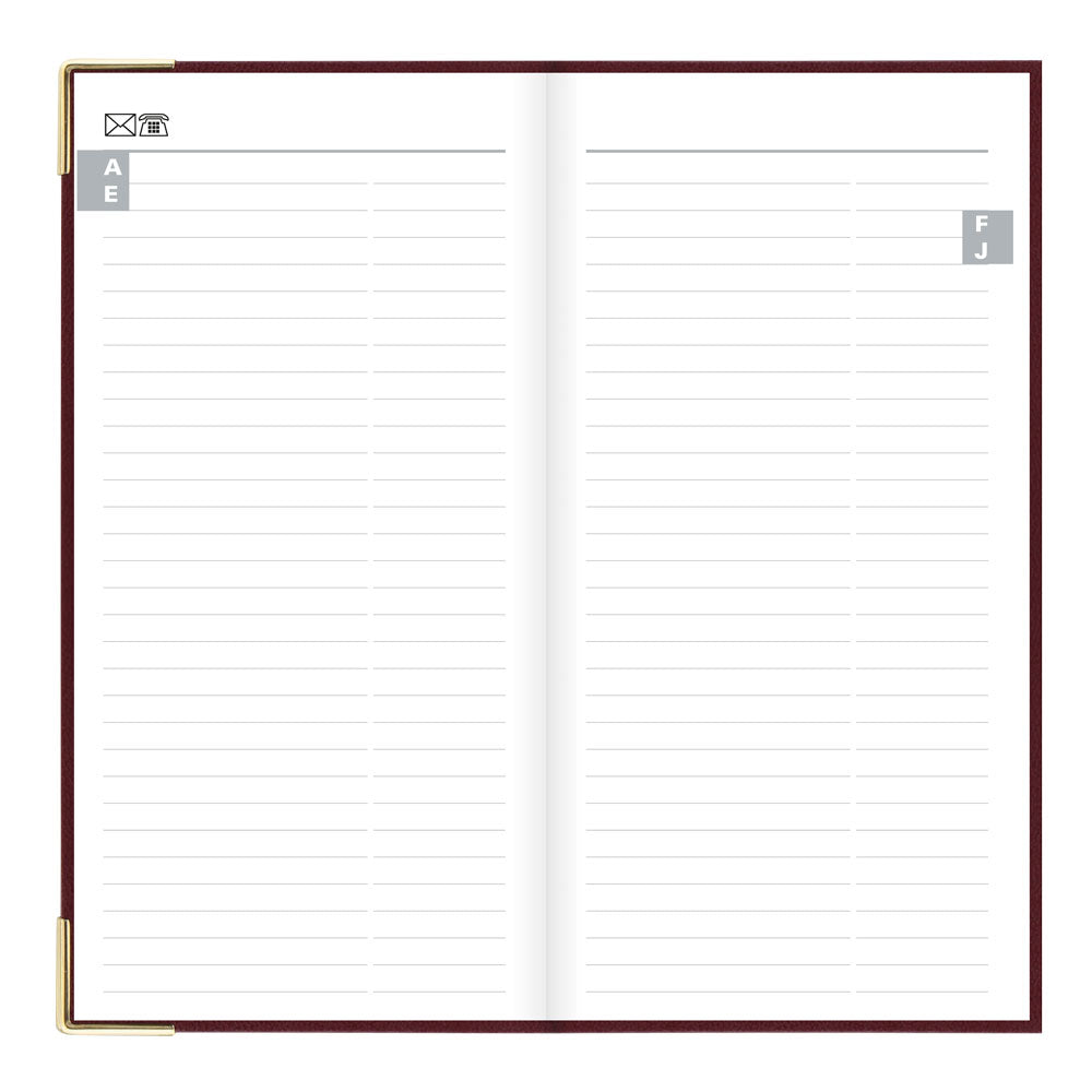Letts Slim Weekly Planner, Classic, English, 2027 27-C32SUBY #colour_burgundy