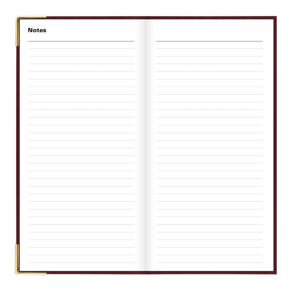Letts Slim Weekly Planner, Classic, English, 2027 27-C32SUBY #colour_burgundy
