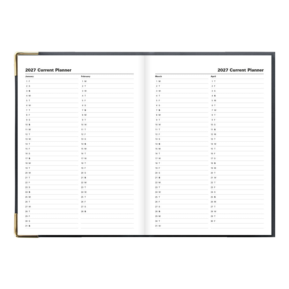 Letts A5 Weekly Appointment Book, Classic, English, 2027 27-C32XBK #colour_black