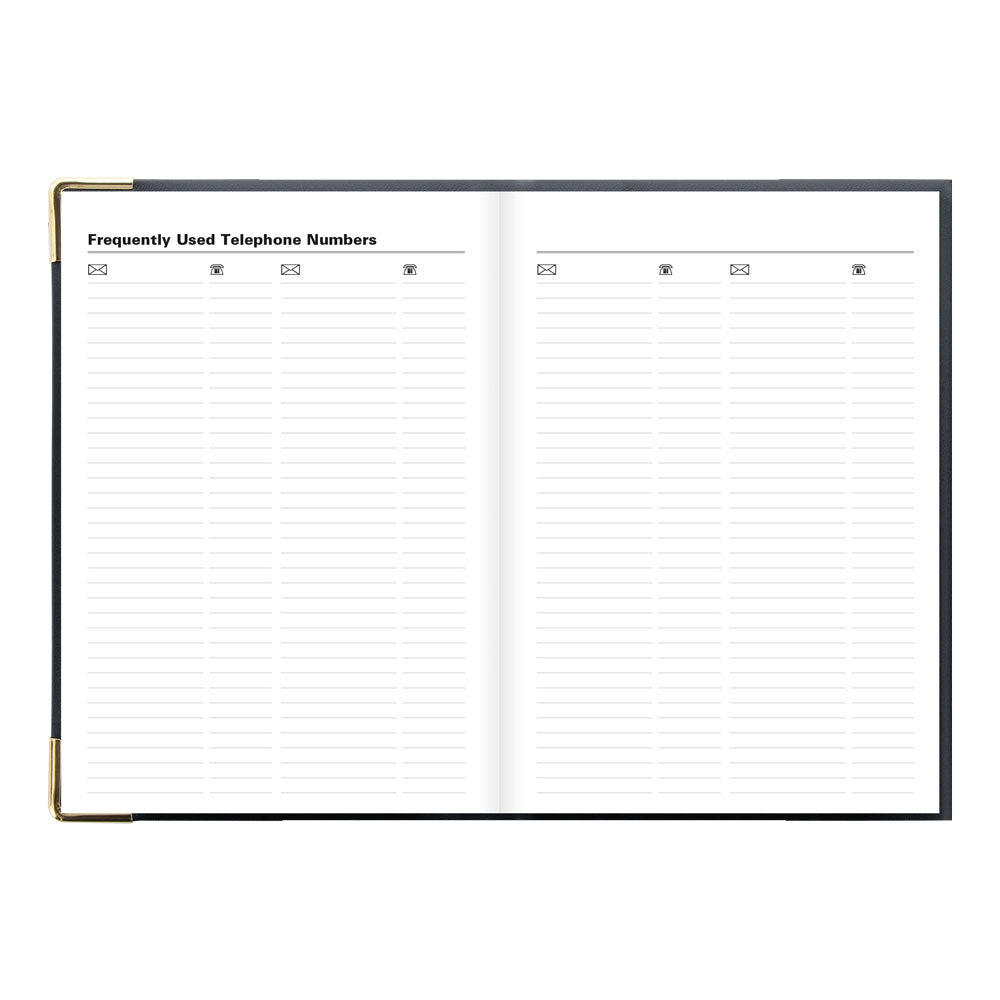 Letts A5 Weekly Appointment Book, Classic, English, 2027 27-C32XBK #colour_black