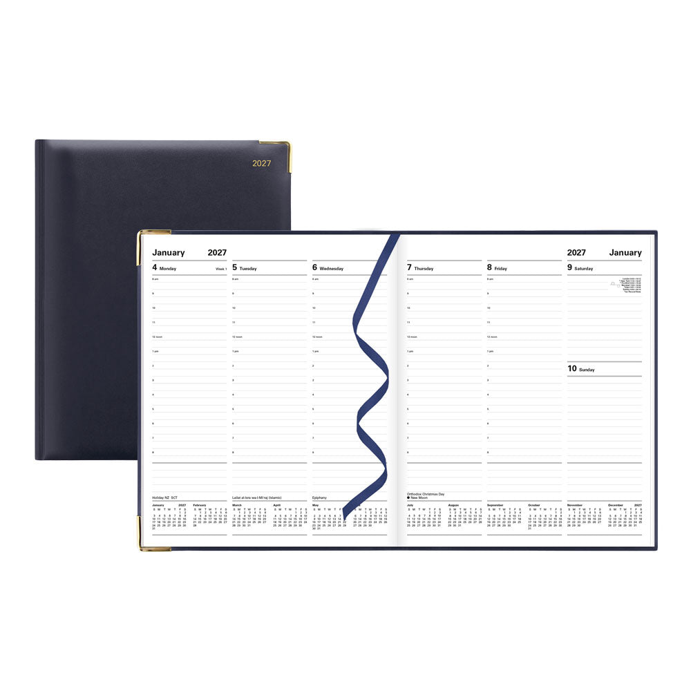 Letts Quarto Weekly Appointment Book, Classic, English, 2027 27-C32YBE #colour_blue