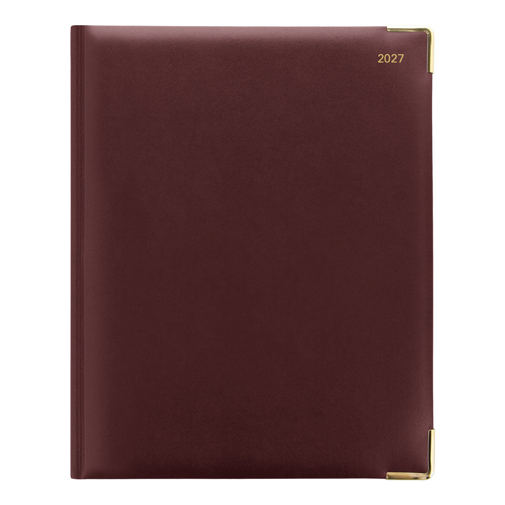 Letts Quarto Weekly Appointment Book, Classic, English, 2027 27-C32YBY #colour_burgundy