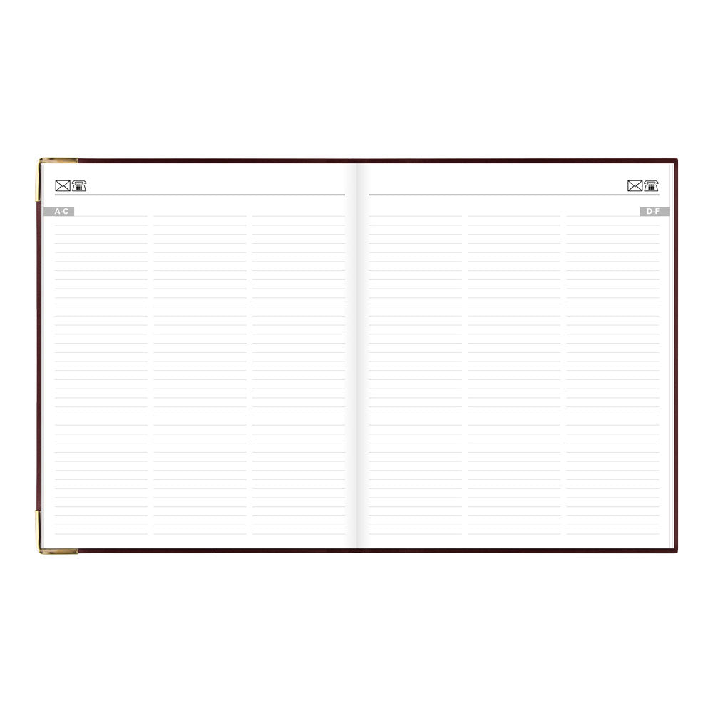 Letts Quarto Weekly Appointment Book, Classic, English, 2027 27-C32YBY #colour_burgundy