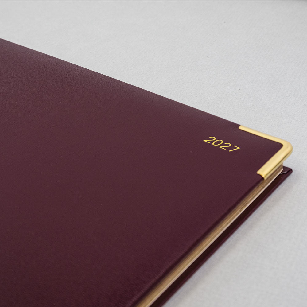 Letts Quarto Weekly Appointment Book, Classic, English, 2027 27-C32YBY #colour_burgundy
