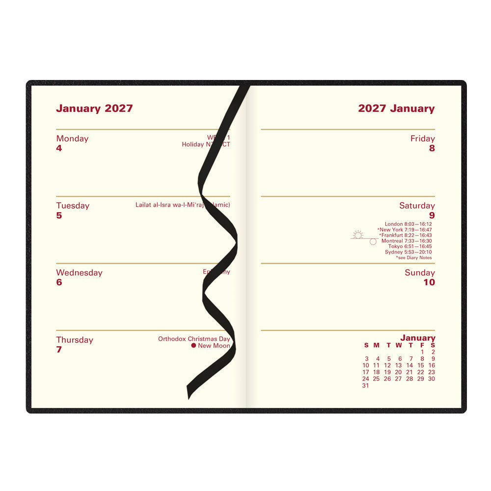 Letts Pocket Weekly Planner, Belgravia, English, 2027 27-C33EBK #colour_black