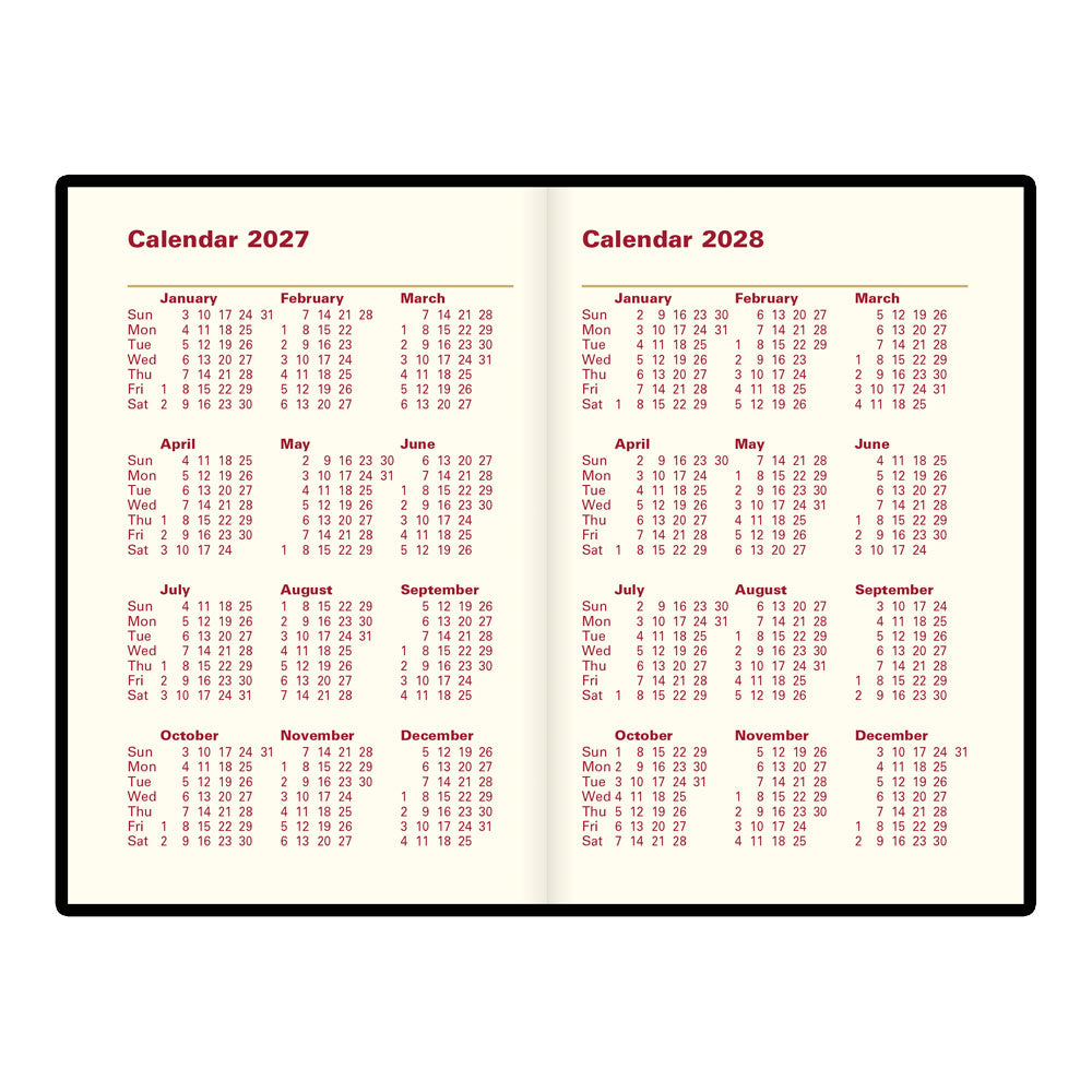 Letts Pocket Weekly Planner, Belgravia, English, 2027 27-C33EBK #colour_black