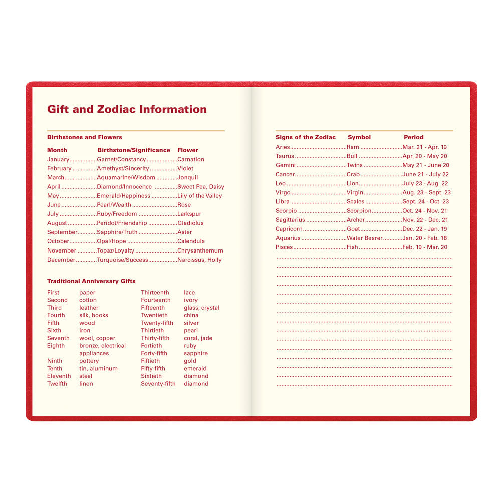 Letts Pocket Weekly Planner, Belgravia, English, 2027 27-C33ERD #colour_red