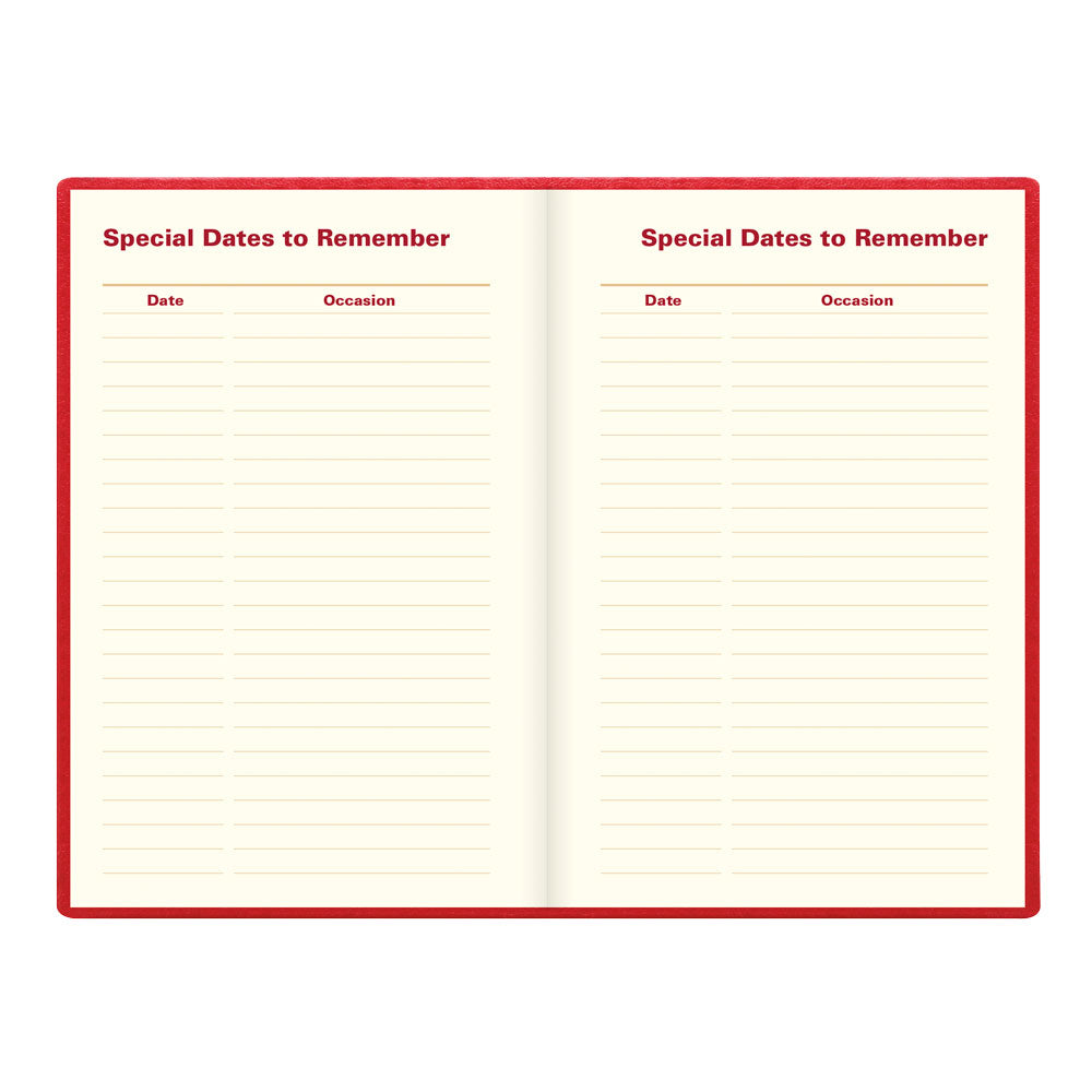 Letts Pocket Weekly Planner, Belgravia, English, 2027 27-C33ERD #colour_red