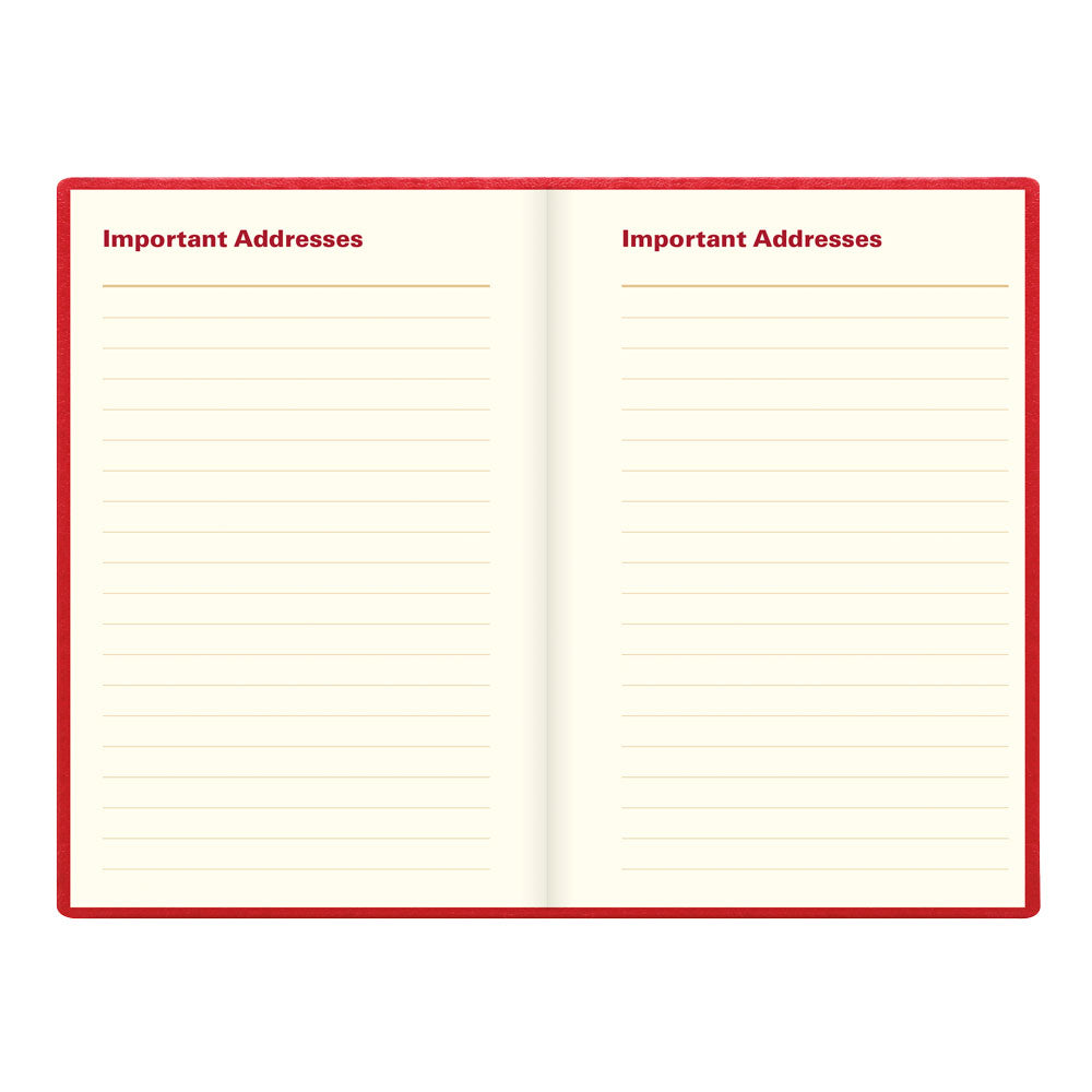 Letts Pocket Weekly Planner, Belgravia, English, 2027 27-C33ERD #colour_red