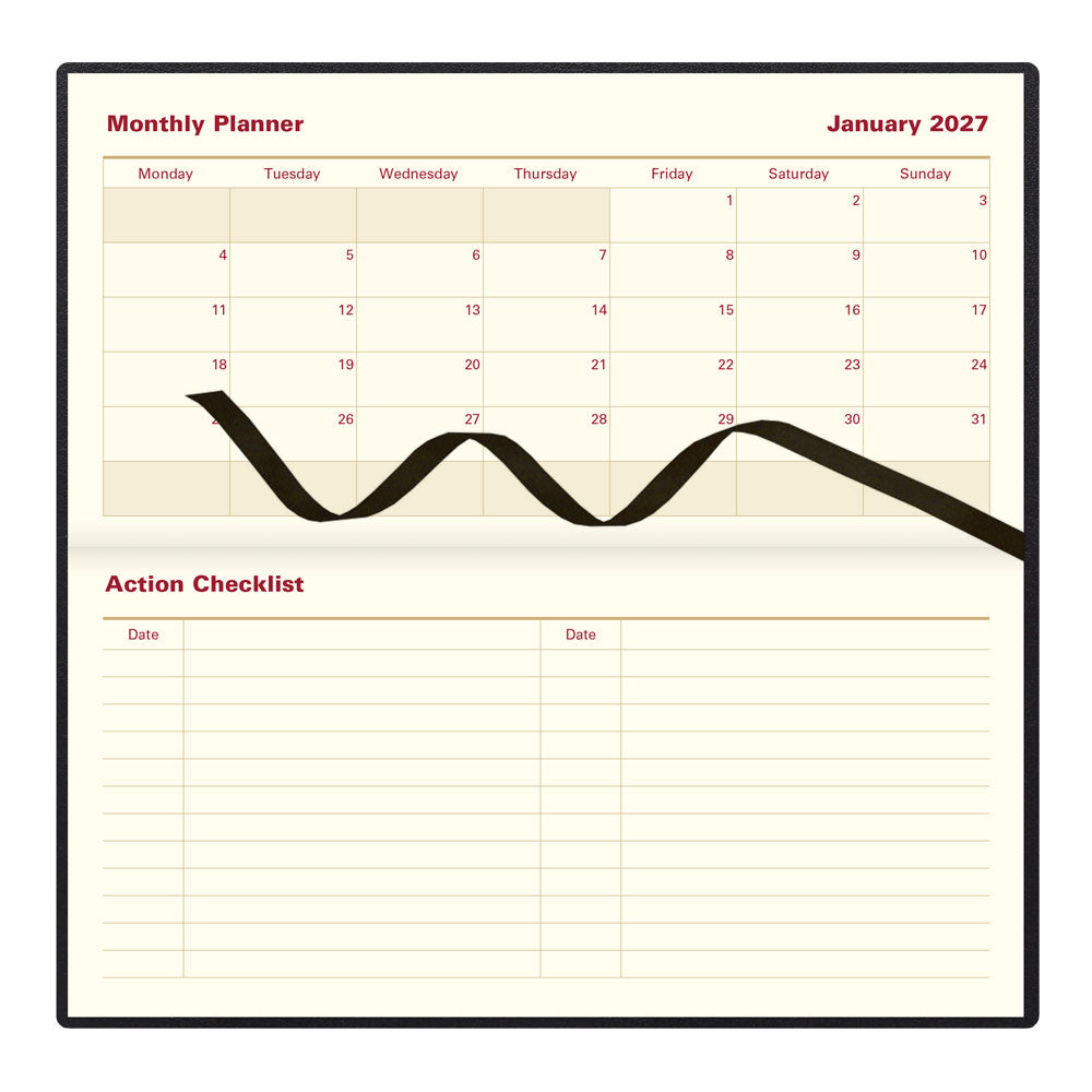 Letts Slim Weekly Appointment Book, Belgravia, English, 2027 27-C33SBK #colour_black