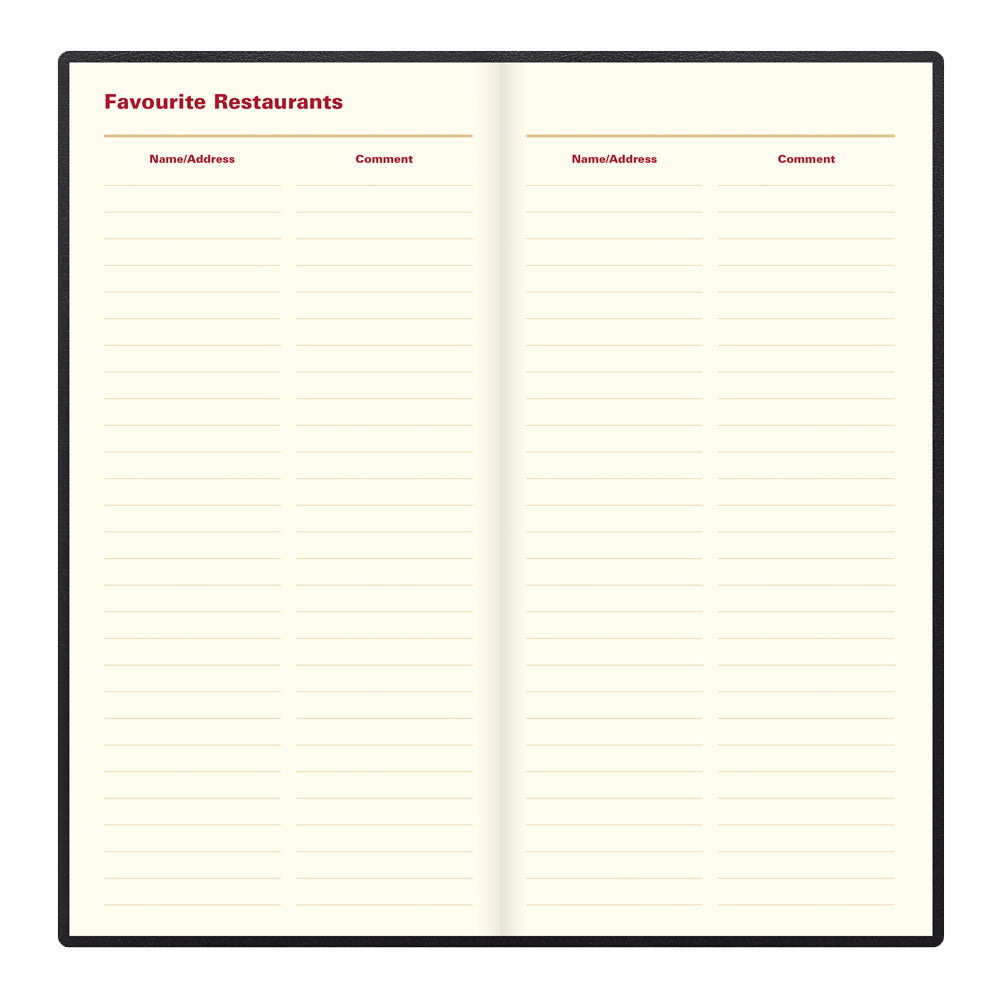 Letts Slim Weekly Appointment Book, Belgravia, English, 2027 27-C33SBK #colour_black