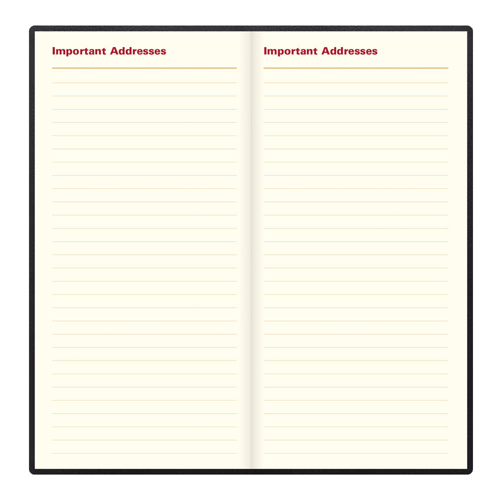 Letts Slim Weekly Appointment Book, Belgravia, English, 2027 27-C33SBK #colour_black